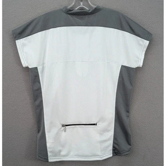 Fox Racing Jersey Top Short Sleeve Women's Large Colorblock Cycling 1/4 Zip Gray - Picture 4 of 8